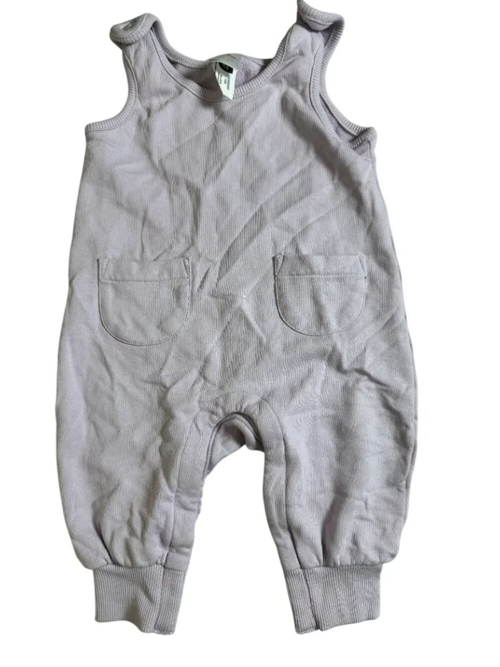 Hanna‎ Andersson Baby Lavender Sleeveless Romper Size 6-12 Months Collon Blend